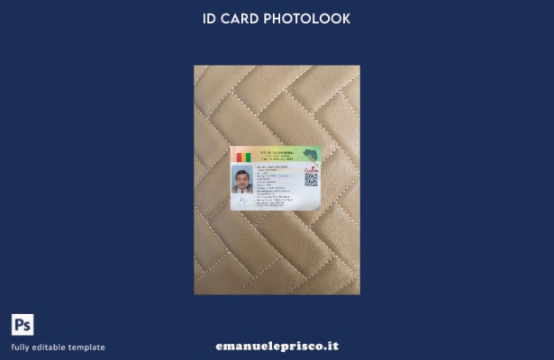 stile verificato Modello frontale photolook per carta d'identità votante in Guin